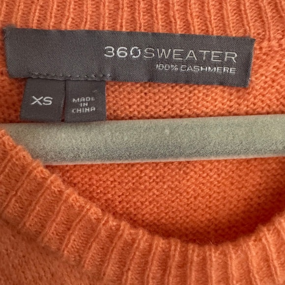 360 Sweater Orange and White Striped Crew Neck - Picture 2 of 2